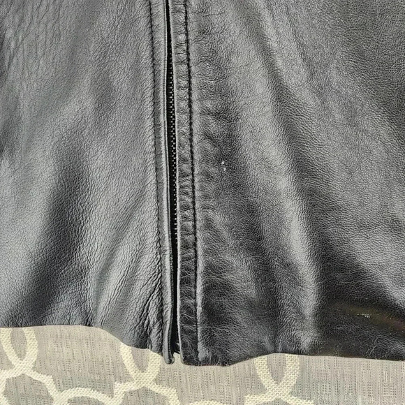 Vintage Pelle Studio Wilsons Leather Full Zip Black Leather Jacket Women's M - Picture 9 of 11